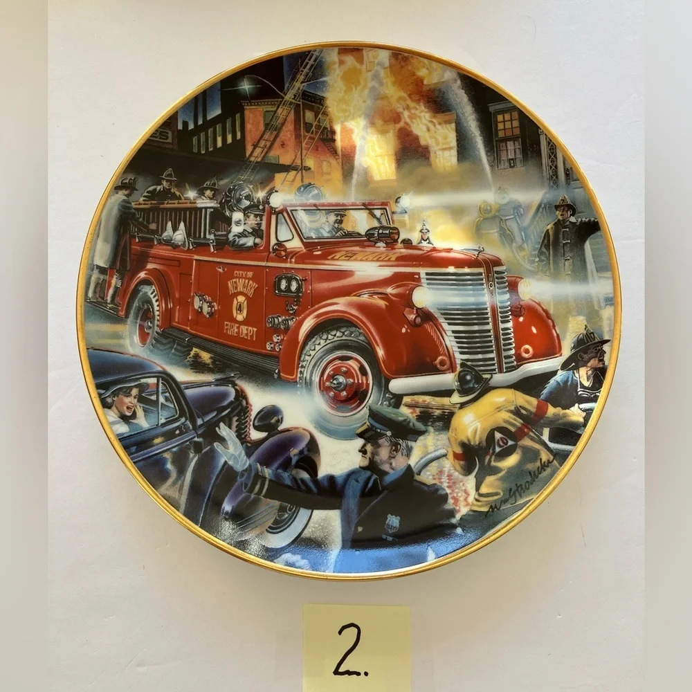 The Franklin Mint Collectors Plates, The National Fire Museum Plate, Vintage.